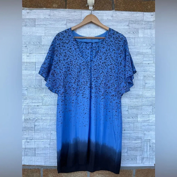 St. Roche Tie-Dye swallow pattern print dress size 6 - Picture 1 of 10
